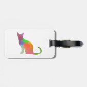 水彩キャットシルエット ラゲッジタグ (裏面横)