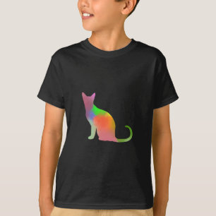 水彩キャットシルエット Tシャツ