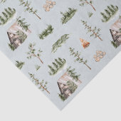 水彩キャビン森林シームレスパターン 薄葉紙 (詳細)