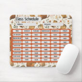 水彩キャピバラ模様2024クラス表 マウスパッド (マウス)