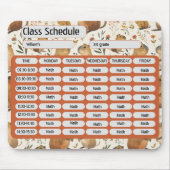 水彩キャピバラ模様2024クラス表 マウスパッド (正面)