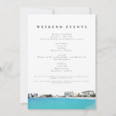 水彩キャンキャン メキシコ ビーチ トロピカル バチェラー 招待状 (裏面)