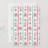 水彩キャンディカネスペパーミントクリスマスパーティー 招待状 (裏面)