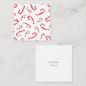 水彩キャンディケイン柄 ノートカード (正面/裏面)