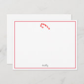 水彩キャンディケイン ノートカード (正面/裏面)