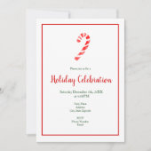 水彩キャンディケイン 招待状 (正面)