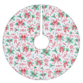 水彩キャンディーキャンディとペパーミントキャンディ ブラッシュドポリエステルツリースカート (正面)