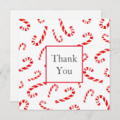 水彩キャンディーケーン模様 サンキューカード (正面/裏面)
