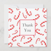 水彩キャンディーケーン模様 サンキューカード (正面)