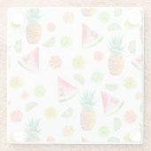 水彩キャンディー果実模様 ガラスコースター (裏面)