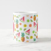 水彩キャンディー果実模様 ジャンボコーヒーマグカップ (正面)