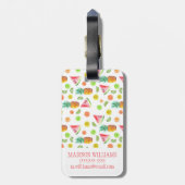 水彩キャンディー果実模様 ラゲッジタグ (裏面縦)