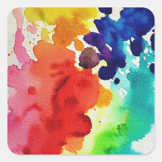 水彩キャンバス スクエアシール (正面)