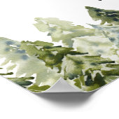 水彩キャンピングパイン素朴シーティングプランポスター ポスター (角)