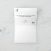 水彩キリンのベビーシャワー  サンキューカード (内部)