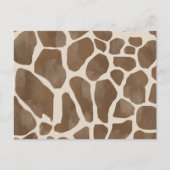 水彩キリンアニマルプリント模様 シーズンポストカード (正面)