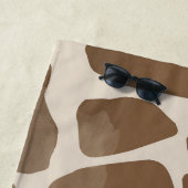 水彩キリンアニマルプリント模様 ビーチタオル (インサイチュ)