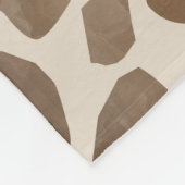 水彩キリンアニマルプリント模様 フリースブランケット (角)