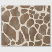 水彩キリンアニマルプリント模様 ラッピングペーパー (フラット)