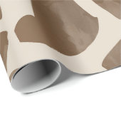 水彩キリンアニマルプリント模様 ラッピングペーパー (ロールコーナー)