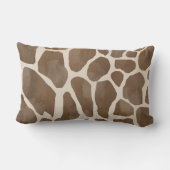 水彩キリンアニマルプリント模様 ランバークッション (裏面)