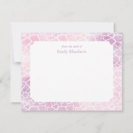 水彩キリン模様個人用文房具 招待状