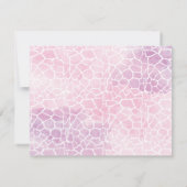 水彩キリン模様個人用文房具 招待状 (裏面)