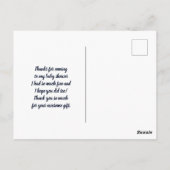 水彩キリン母とベビーありがとうポストカード ポストカード (裏面)