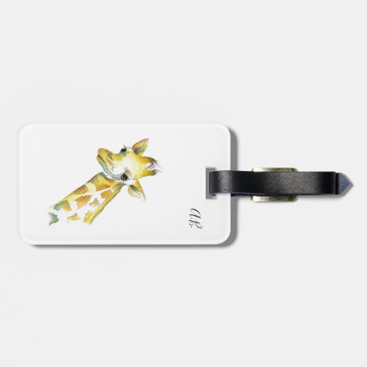 水彩キリン ラゲッジタグ (裏面横)