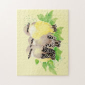 水彩キングバードガーデンバードアート自然 ジグソーパズル (縦)