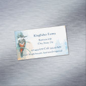 水彩キングフィッシャー事業ロゴ名刺 マグネット名刺 (インサイチュ)