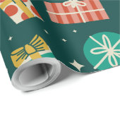 水彩ギフトクリスマスプレゼントラッピング紙 ラッピングペーパー (ロールコーナー)