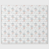 水彩ギフトパターンファミリー名を追加 ラッピングペーパー (フラット)