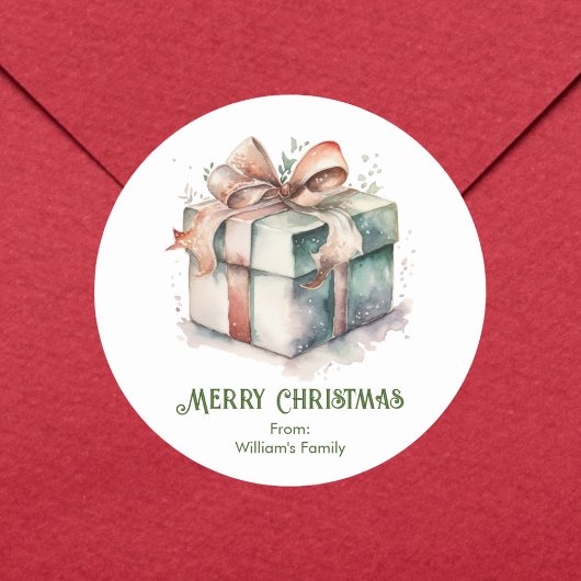 水彩ギフトボックス ラウンドシール