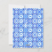 水彩ギリシャ島フローラタイルサンキューカード シーズンカード (裏面)