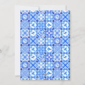 水彩ギリシャ島フローラタイルサンキューカード シーズンカード (裏面)