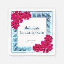 水彩ギリシャ風優雅さ + ピンクのブライズシャワー