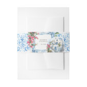 水彩ギリシャ |の結婚モノグラム 招待状ベリーバンド (正面例)