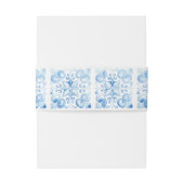 水彩ギリシャ |の結婚モノグラム 招待状ベリーバンド (裏面例)