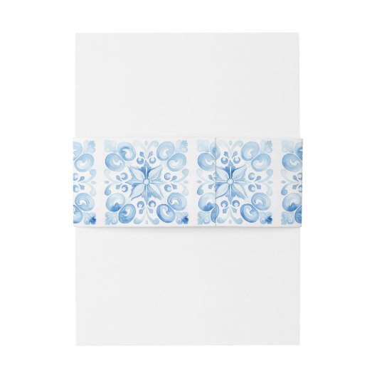 水彩ギリシャ |の結婚モノグラム 招待状ベリーバンド (裏面例)