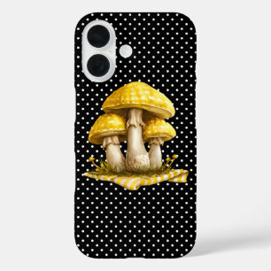 水彩ギンガムマッシュルームガーデン iPhone 16ケース