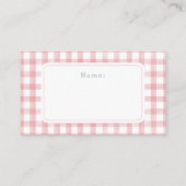 水彩ギンガムライトピンクおむつラッフルスモール エンクロージャーカード (裏面)