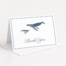 水彩クジラのママと赤ちゃんのベビーシャワー