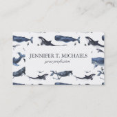 水彩クジラ&いかり 名刺 (正面)