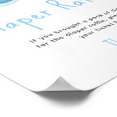 水彩クジラ – おむつラッフルゲーム ポスター (角)