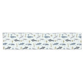 水彩クジラ ショートテーブルランナー (横)