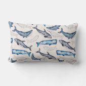 水彩クジラ ランバークッション (裏面)