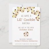 水彩クッキーの妊娠告知 案内状 (正面)