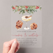 水彩クッキー&カクテルホリデーパーティー アクリル招待状 (インサイチュ (ポータブル))