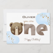 水彩クマあなた1つのベビーハッピーバースデー シーズンカード (正面)